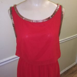 Hi Low dress with gold collar